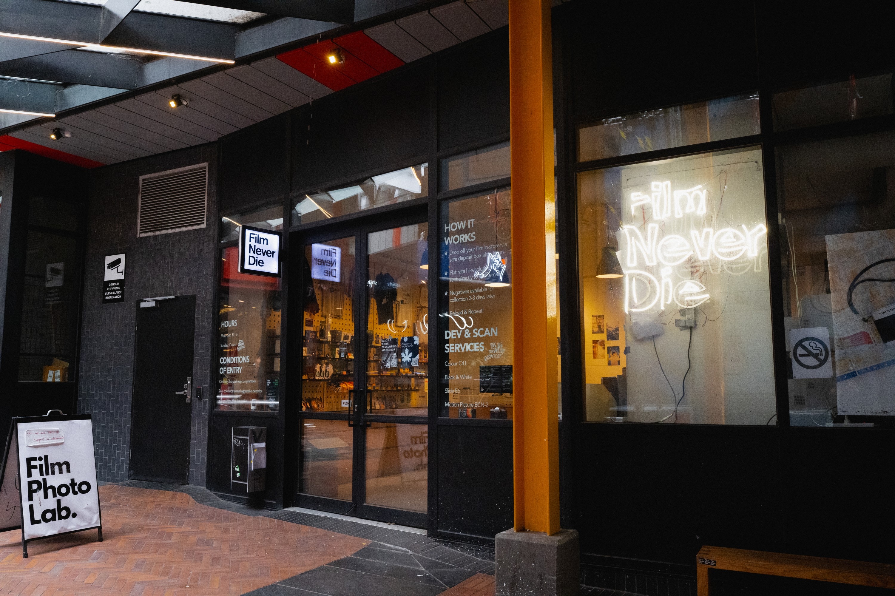 The Film Never Die shopfront and photo lab in Melbourne